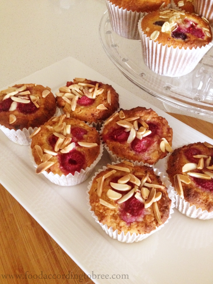 GF Raspberry, Coconut and Almond Muffins